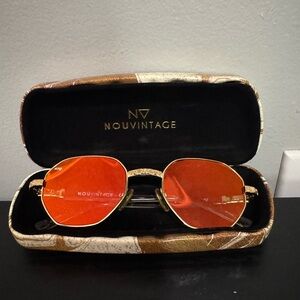 Vintage Red and Gold Sunglasses
